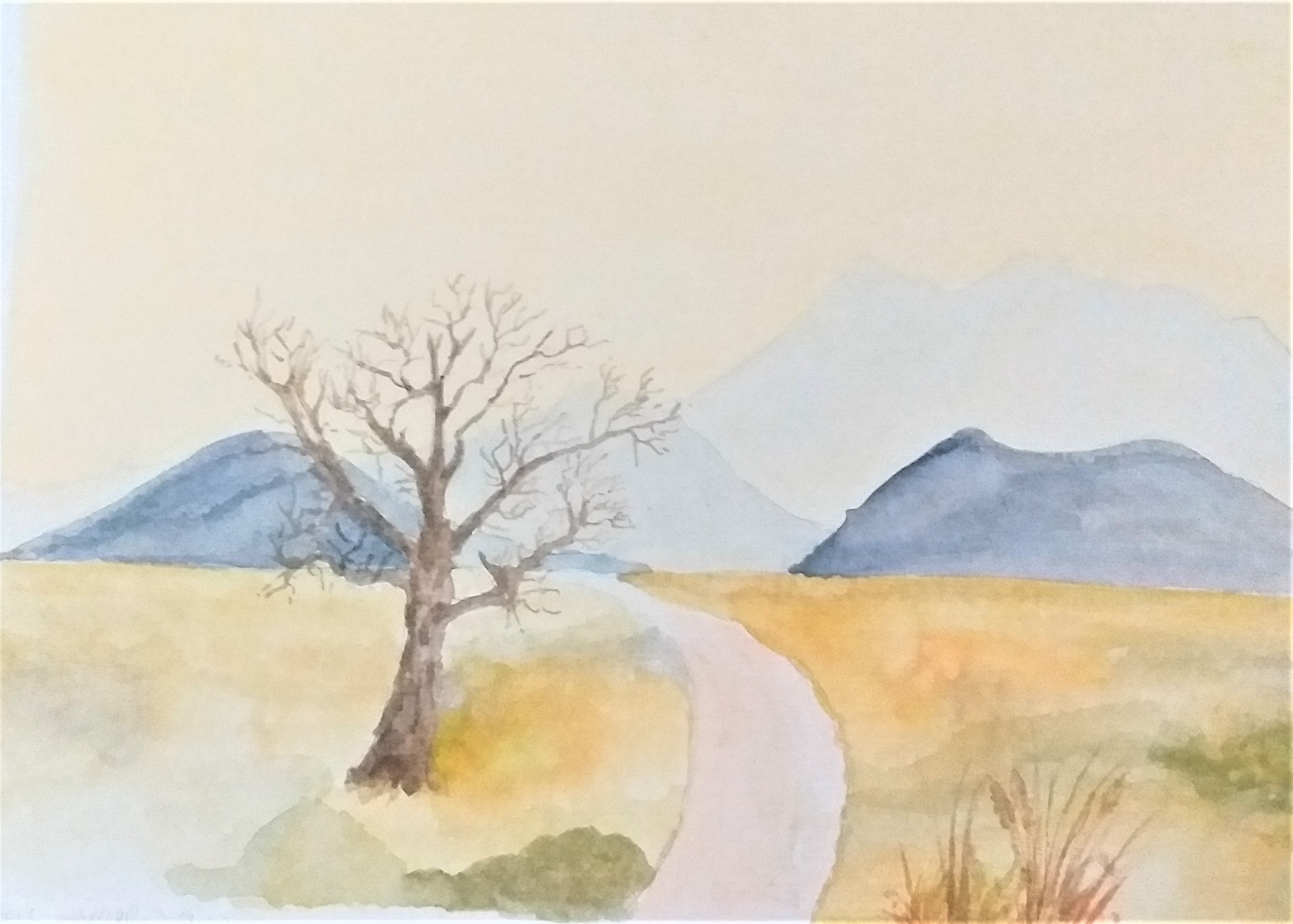 Christine's watercolour created at watercolour course in west midlands