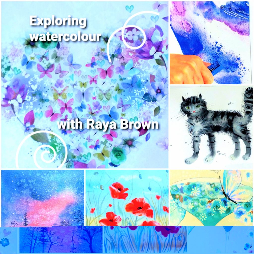 ‘Exploring watercolour’ interactive online course with online tuition with artist Raya Brown